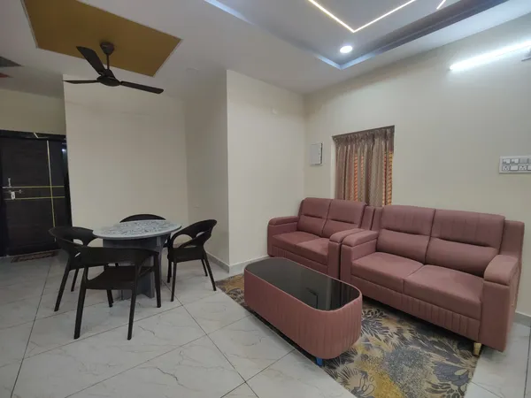 Fully furnished living room Vaibhavam with crystal chandelier, Vididhillu